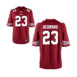 Men's Nike San Francisco 49ers #23 Will Redmond Game Red Team Color NFL Jersey