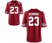 Men's Nike San Francisco 49ers #23 Will Redmond Game Red Team Color NFL Jersey