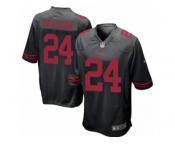 Men's Nike San Francisco 49ers #24 Shaun Draughn Game Black Alternate NFL Jersey