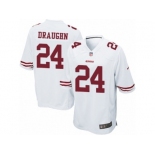 Men's Nike San Francisco 49ers #24 Shaun Draughn Game White NFL Jersey