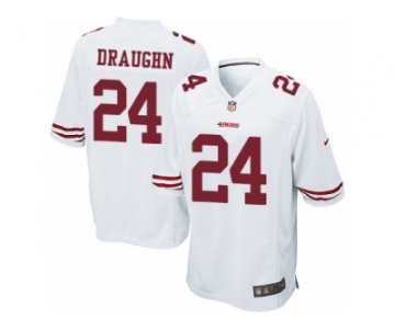 Men's Nike San Francisco 49ers #24 Shaun Draughn Game White NFL Jersey