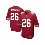 Men's Nike San Francisco 49ers #26 Rashard Robinson Game Red Team Color NFL Jersey