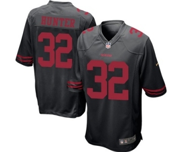 Men's Nike San Francisco 49ers #32 Kendall Hunter Game Black NFL Jersey