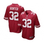 Men's Nike San Francisco 49ers #32 Kendall Hunter Game Red Team Color NFL Jersey