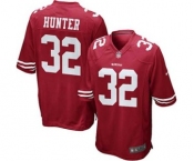 Men's Nike San Francisco 49ers #32 Kendall Hunter Game Red Team Color NFL Jersey