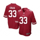 Men's Nike San Francisco 49ers #33 Roger Craig Game Red Team Color NFL Jerse