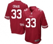 Men's Nike San Francisco 49ers #33 Roger Craig Game Red Team Color NFL Jerse