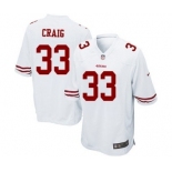 Men's Nike San Francisco 49ers #33 Roger Craig Game White NFL Jersey