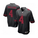 Men's Nike San Francisco 49ers #4 Nick Mullens Game Black NFL Jersey