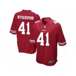 Men's Nike San Francisco 49ers #41 Ahkello Witherspoon Game Red Team Color NFL Jersey