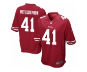 Men's Nike San Francisco 49ers #41 Ahkello Witherspoon Game Red Team Color NFL Jersey