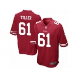 Men's Nike San Francisco 49ers #61 Andrew Tiller Game Red Team Color NFL Jersey