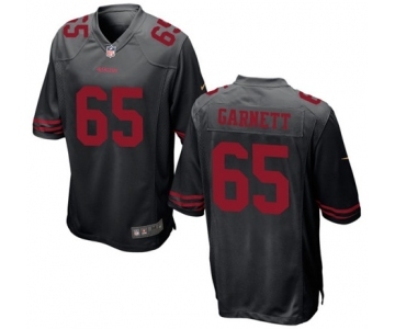 Men's Nike San Francisco 49ers #65 Joshua Garnett Game Black NFL Jersey