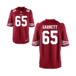 Men's Nike San Francisco 49ers #65 Joshua Garnett Game Red Team Color NFL Jersey