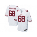 Men's Nike San Francisco 49ers #68 Zane Beadles Game White NFL Jersey