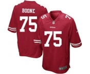 Men's Nike San Francisco 49ers #75 Alex Boone Game Red Team Color NFL Jersey