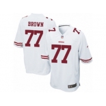 Men's Nike San Francisco 49ers #77 Trent Brown Game White NFL Jersey