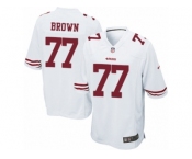 Men's Nike San Francisco 49ers #77 Trent Brown Game White NFL Jersey