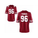 Men's Nike San Francisco 49ers #96 Solomon Thomas Game Red Team Color NFL Jersey