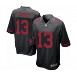 Men's San Francisco 49ers #13 Richie James Game Black Football Jersey