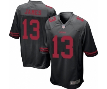 Men's San Francisco 49ers #13 Richie James Game Black Football Jersey