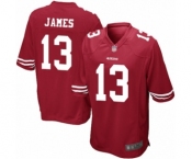 Men's San Francisco 49ers #13 Richie James Game Red Team Color Football Jersey