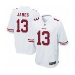 Men's San Francisco 49ers #13 Richie James Game White Football Jersey