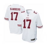 Men's San Francisco 49ers #17 Emmanuel Sanders Game White Football Jersey