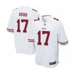 Men's San Francisco 49ers #17 Jalen Hurd Game White Football Jersey