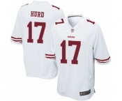 Men's San Francisco 49ers #17 Jalen Hurd Game White Football Jersey