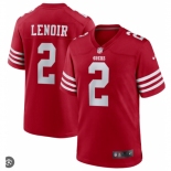 Men's San Francisco 49ers #2 Deommodore Lenoir Game Red Football Jersey