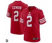 Men's San Francisco 49ers #2 Deommodore Lenoir Game Red Football Jersey