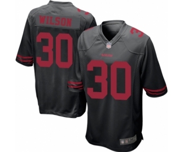 Men's San Francisco 49ers #30 Jeff Wilson Game Black Football Jersey