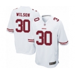 Men's San Francisco 49ers #30 Jeff Wilson Game White Football Jersey