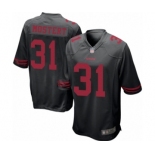 Men's San Francisco 49ers #31 Raheem Mostert Game Black Football Jersey