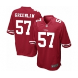 Men's San Francisco 49ers #57 Dre Greenlaw Game Red Team Color Football Jersey