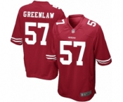 Men's San Francisco 49ers #57 Dre Greenlaw Game Red Team Color Football Jersey