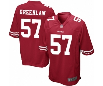 Men's San Francisco 49ers #57 Dre Greenlaw Game Red Team Color Football Jersey