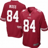 Men's San Francisco 49ers  #84 Randy Moss Game Red Football Jersey