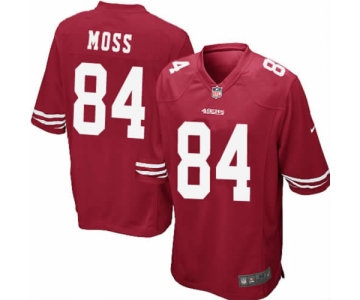 Men's San Francisco 49ers  #84 Randy Moss Game Red Football Jersey