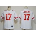 NIKE NFL Jerseys San Francisco 49ers #17 Jenkins White [Game]