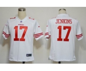 NIKE NFL Jerseys San Francisco 49ers #17 Jenkins White [Game]