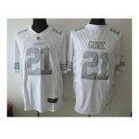 Nike San Francisco 49ers #21 Frank Gore White Platinum jerseys