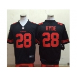 Nike San Francisco 49ers #28 Carlos Hyde Black Jerseys(Game)