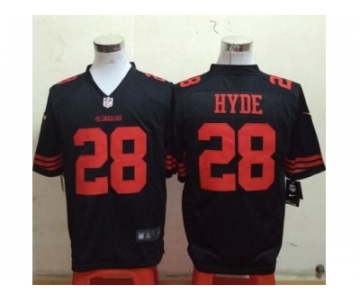 Nike San Francisco 49ers #28 Carlos Hyde Black Jerseys(Game)