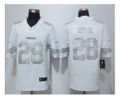 Nike San Francisco 49ers #28 Hyde Platinum White Jerseys(Game)