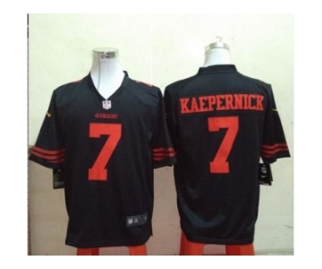 Nike San Francisco 49ers #7 Colin Kaepernick Black Jerseys[Game]