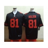 Nike San Francisco 49ers #81 Anquan Boldin Black Jerseys(Game)