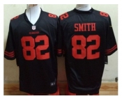 Nike San Francisco 49ers #82 Torrey Smith Black Jerseys(Game)