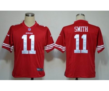 nike nfl jerseys san francisco 49ers #11 smith red[game]